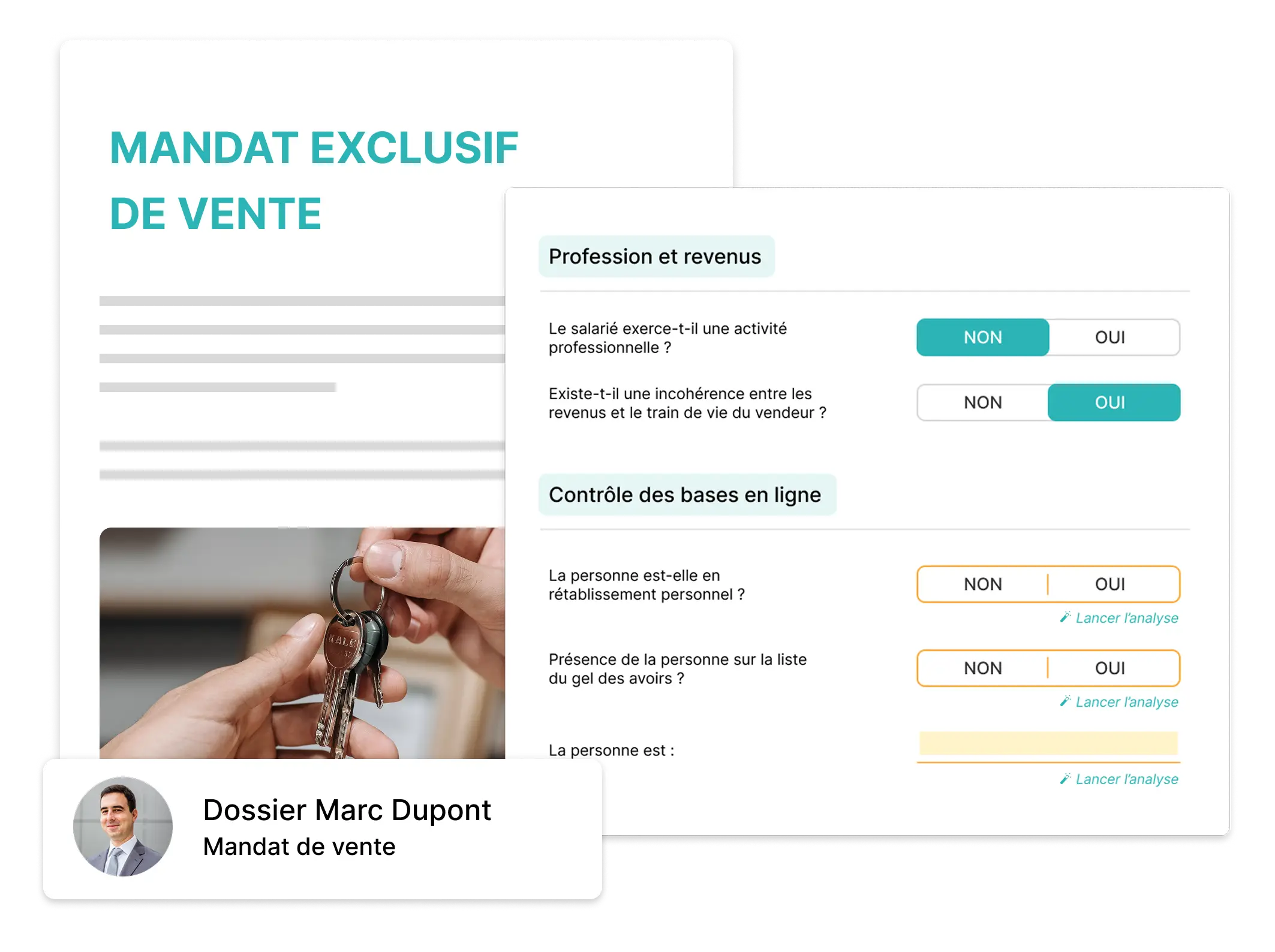 Fiche d'évaluation guidée MyNotary : mandat de vente et questions de vigilance